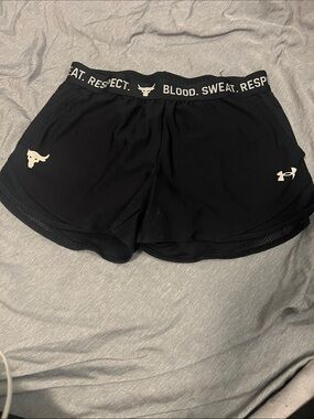 Under Armour Black Women's Athletic Shorts with Project Rock Waistband